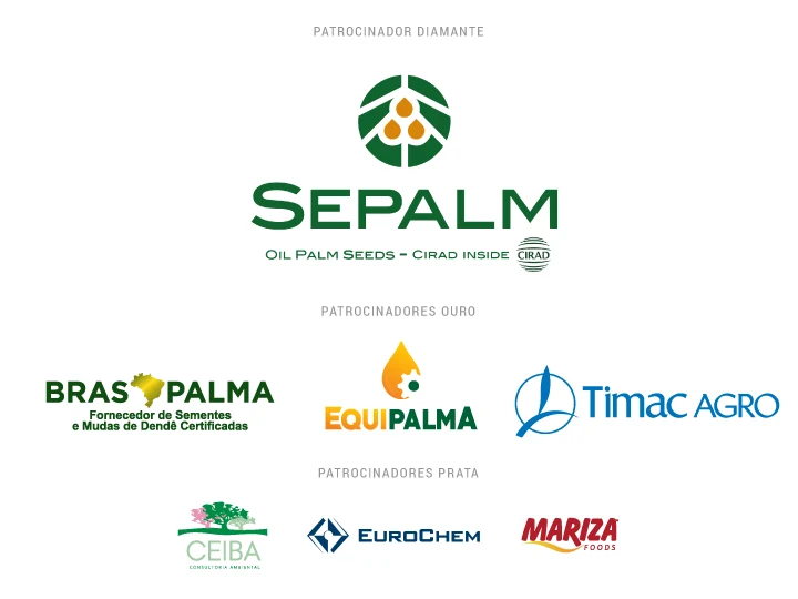 Patrocinadores do evento Palmacon